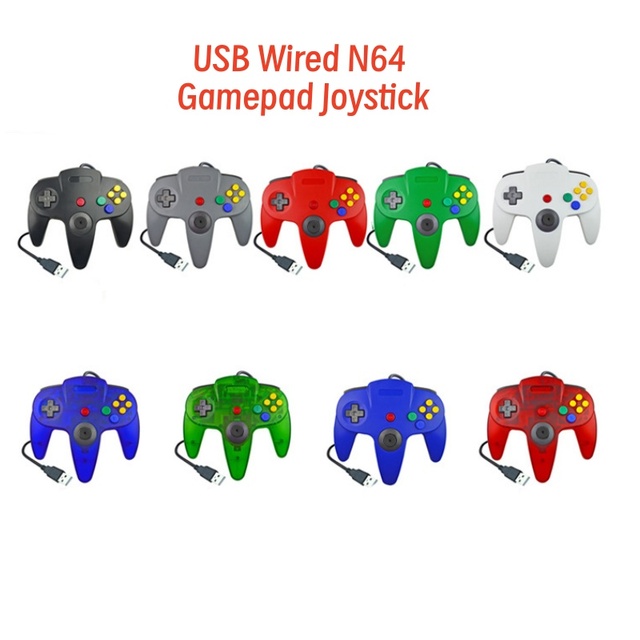 USB Wired N64 Gamepad Joystick for N64 Console USB Controller Gaming Joystick