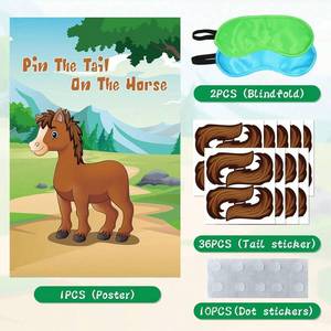 Juego <span class=keywords><strong>de</strong></span> Póster <span class=keywords><strong>para</strong></span> Fiesta <span class=keywords><strong>de</strong></span> <span class=keywords><strong>Cumpleaños</strong></span> Infantil: Juego <span class=keywords><strong>de</strong></span> Atar la Cola al Caballo y Decoración <span class=keywords><strong>para</strong></span> Fiesta <span class=keywords><strong>de</strong></span> <span class=keywords><strong>Cumpleaños</strong></span> Infantil - Product Image 3