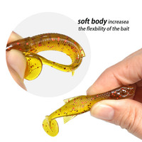 Leurre souple Dragon Li haute imitation en forme de queue de T pour la pêche au bar, à la carpe et à la perche, appât artificiel souple sans hameçons pour eau douce et eau salée