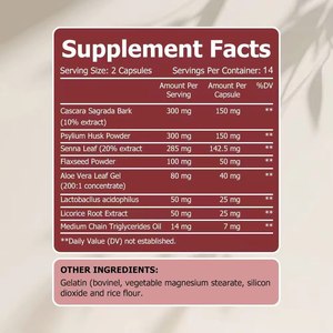 Cápsulas de Limpieza de Colon de 14 Días Directas de Fábrica con Carbohidratos Totales que Ayudan a la Pérdida de Peso y a la Salud Digestiva - Product Image 6