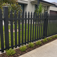Clôture de jardin moderne de 1,20 m de haut en alliage d'aluminium, écologique, résistante à la corrosion, avec revêtement en poudre imperméable