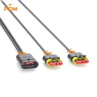 كابل تي إي أم بي سوبرسيل ذو 4 دبابيس على شكل حرف Y، طراز 282106-1 إلى 282088-1، ضفيرة أسلاك مصبوبة لإضاءة السيارات ومستشعر المحرك ووحدة التحكم الإلكترونية (ECU)