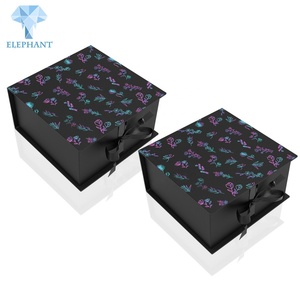 Custom Printed Big Small Packaging <b>Box</b> Paper Wedding Gift <b>Box</b> Packaging With Ribbon - Product Image 3