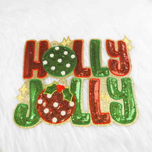 Hot bán thêu <span class=keywords><strong>sequin</strong></span> giáng sinh các bản vá lỗi Chenille giáng sinh các bản vá lỗi cho áo sơ mi - Product Image 6