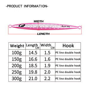 XUHANG BZQ11 100g150g200g250g300g Leurre de <span class=keywords><strong>pêche</strong></span> au jigging à lancer lent pour la <span class=keywords><strong>pêche</strong></span> en mer, vente en gros - Product Image 3