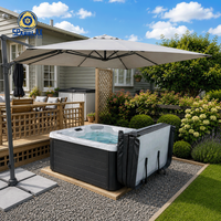 Spa carré moderne pour 4 personnes, 19 jets, contrôle intelligent Balboa, pour usage extérieur en hôtel, villa, complexe de luxe, SpaRelax