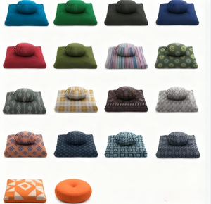 Set di Cuscini per Meditazione Yoga - Cuscino Zafu e Zabuton in Cotone, Lavabile, Rotondo e Quadrato - Product Image 6