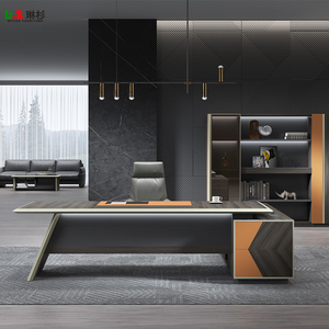 Mobilier de bureau design moderne et luxueux de 3.2m en forme de L pour <span class=keywords><strong>directeur</strong></span> général - Product Image 1