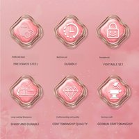 Juego de Cortaúñas Portátiles de Acero Inoxidable - Regalo para Mujer - Set de Manicura (4 Piezas) - Set de Belleza con Caja