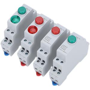 <span class=keywords><strong>Interruptor</strong></span> pulsador modular de carril DIN rojo verde <span class=keywords><strong>220V</strong></span> 24VAC/DC luces <span class=keywords><strong>piloto</strong></span> <span class=keywords><strong>luz</strong></span> indicadora de botón de encendido - Product Image 5