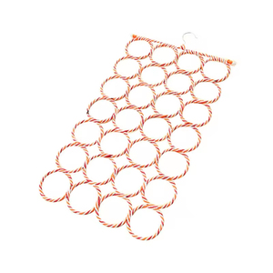 Retail Display Rattan Weaving 28 Ring Ropes Racks Foldable Neckties Scarves Circles Shelves Home Accommodating for Clothing - Product Image 4