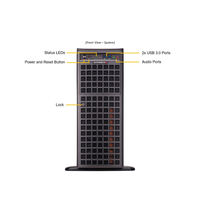 SYS-741GE-TNRT 타워 GPU 서버 듀얼 프로세서 DP 워크스테이션 (최대 4개의 H100 또는 A100 PCIe GPU 탑재)