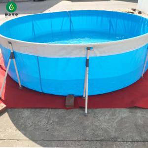 Piscina Grande, Ecológica, Impermeable, Plegable, <span class=keywords><strong>de</strong></span> Tela <span class=keywords><strong>de</strong></span> PVC con Marco Galvanizado, para Familias, Adultos y Niños - Product Image 1