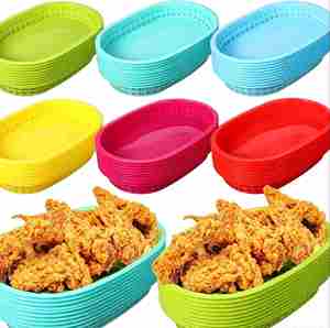 Grand panier en plastique de style européen pour restauration rapide 274 cm ; Contenant pour poulet frit et frites ; Panier à pain ; Panier à burger - Product Image 2