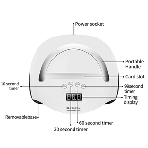 168W High Power UV LED Nail Lamp for Professional Gel Curing with Multi Time Settings and <strong>Handy</strong> Phone <strong>Holder</strong> - Product Image 3
