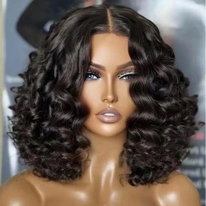 Women's <b>Wigs</b> Heat Set Synthetic Fiber Full Head Cover <b>Short</b> Curly <b>Wig</b> with Small Waves Wholesale Available - Product Image 4