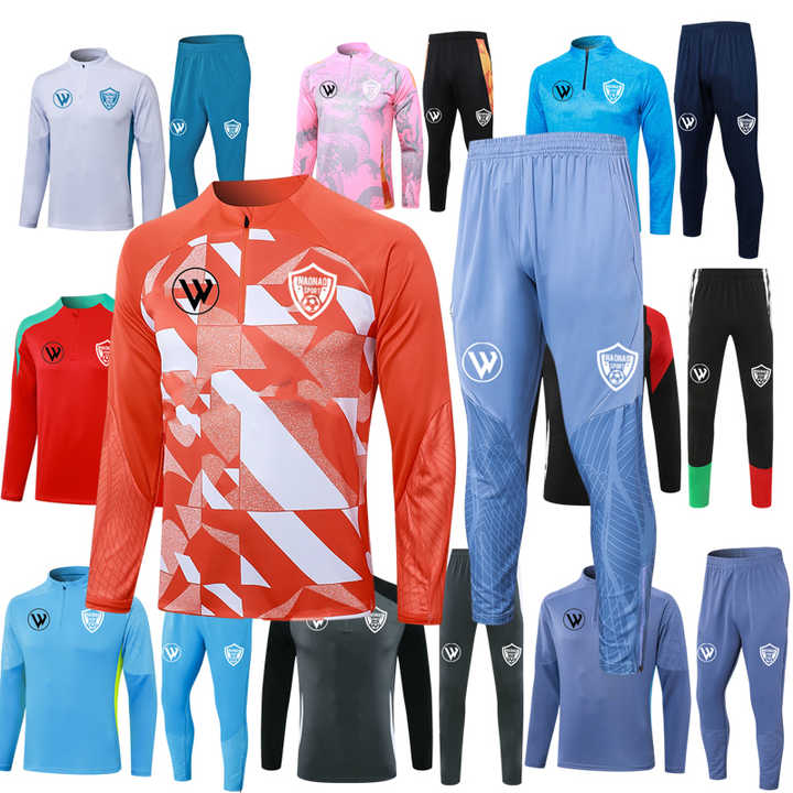 2425 Inter Milan Jersey Set Orange Football Tracksuit with Rhinestone Technique High Quality Soccer Uniforms Cheap Price