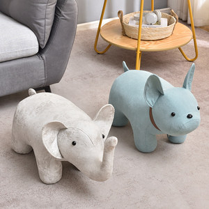 Chaise éléphant mignonne en similicuir PU, tabouret enfant en forme d'éléphant, chaise animale rembourrée en similicuir souple pour chambre d'enfant et salle de jeux - Product Image 1