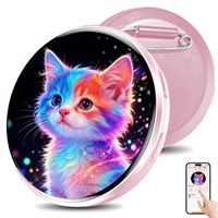 Badge électronique vocal IA de traduction en temps réel avec écran 1,7 pouce, enregistrement audio, API ouverte ChatGPT, pendentif portable personnalisé OEM