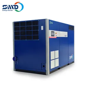 High Energy Saving Permanent Magnet Frequency Conversion 132kw 180hp Electr Oil-free Screw Air Compressor