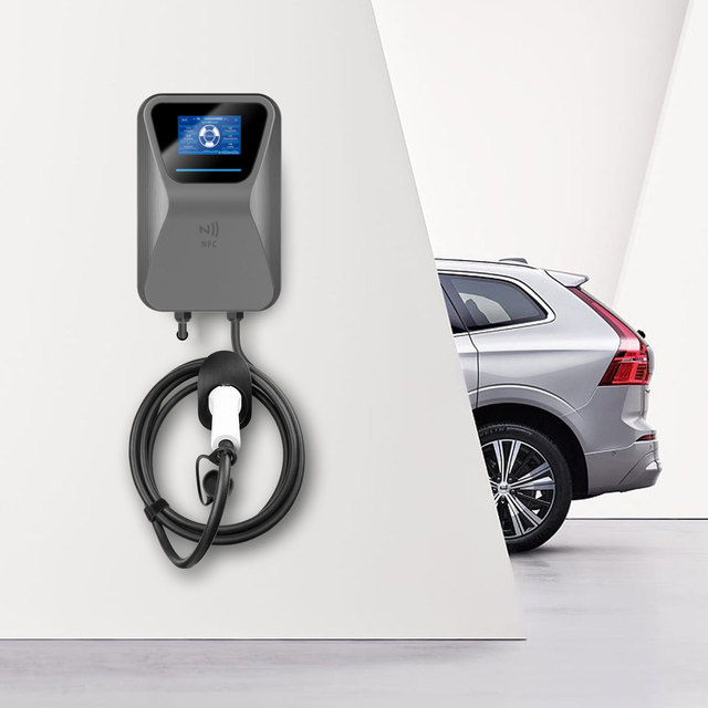 Custom Logo Type 2 Wall-mounted EV Charger 11KW EVSE Wallbox Smart EV Car Charging Station WiFi APP OCPP Electric Car Charger