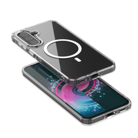 Étui de téléphone portable transparent avec charge magnétique sans fil coloré pour Samsung Galaxy A36 A26 A16 A56 A06 A06s, coque transparente