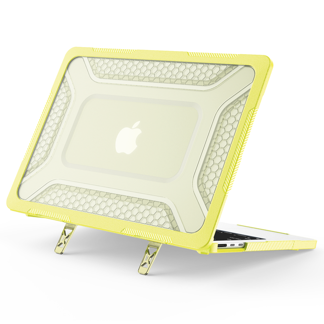 Rugged Laptop Case for MacBook Air 13.6 Inch 2026 M5 M4 A3449 A3240 A3113 A2681 Honeycomb Protective Hardshell Kickstand Cover