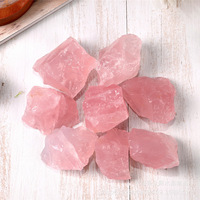 Batu Kuarsa Mawar Alami Mentah 100g dalam Kantong, Kristal Pink Tidak Dipoles, Batu Energi, Spesimen Mineral Kristal, Dekorasi