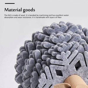 Hot Selling Sheep Shape Cup Pads Creative Felt Snowflake <b>Coasters</b> Funny Sheep Shaped Anti Slip <b>Drink</b> <b>Coasters</b> With Wooden Holder - Product Image 3
