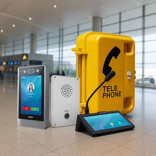 Intercom System for Airports with Emergency Call IP Paging Video Intercom Durable Design XC-9201 Model PoE Support for Safety
