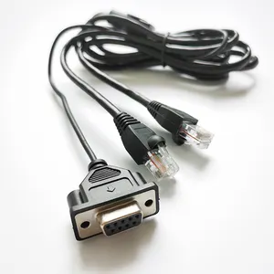 Extension Hoge Kwaliteit Aangepaste D-SUB Adapter 2 In 1 Splitter RS232 DB9 Serie A RJ45 Seriële Kabel Seriële RJ232