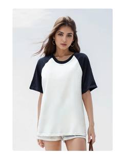 T-shirt à manches raglan surdimensionné imprimé en coton 100% poids lourd 220 g/m² pour homme BY92000R, tissu tricoté sur mesure, taille plus - Product Image 4