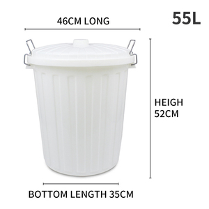 Cubo de basura de hotel para interiores duradero Cubo de basura de plástico cuadrado de gran tamaño con estructura superior abierta para restaurantes - Product Image 4
