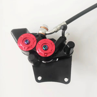 Dispositif de Freinage de Roue Arrière pour Voiture Électrique Moto 220 Disque Kit Étrier ABS Poignée Gauche Frein Droit Commandes de Moto