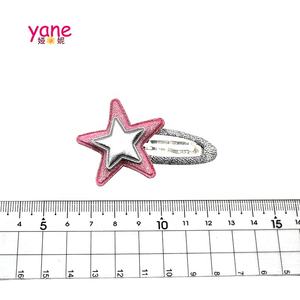 Vendita calda per bambini Hairgrips a forma di stella clip per capelli a scatto nuovi accessori all'ingrosso-composto da tessuto metallico e poliestere - Product Image 4