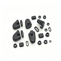 Embouts de cordon en plastique noir, passe-cordons en caoutchouc, kit d'accessoires de quincaillerie multi-tailles pour sacs à dos et bagages
