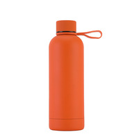 Bouteille d'eau mate en acier inoxydable 304 de 500 ml pour sport, petite ouverture, pour extérieur, collection 2023 Beauchy, vente chaude, avec revêtement en caoutchouc