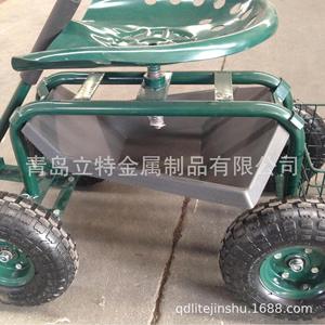 Qingdao Lite Metal Garden Chair <b>Cart</b> TC4501D 4 Wheels Portable <b>Tool</b> Seat <b>For</b> Outdoor Use - Product Image 3