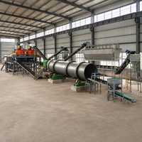 Ligne de fabrication d'engrais composés, granulateur d'engrais NPK avec système de séchage à tambour rotatif