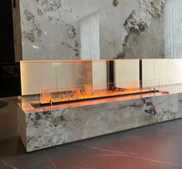 Cheminée électrique en métal intégrée moderne 2025 avec télécommande sans chaleur 3D vapeur d'eau LED vapeur pour le ménage