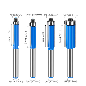 23pc <b>set</b> 1/4" shank trimming edge milling cutters slotting <b>router</b> <b>bit</b> batch end trimming end mill trimming machine tools - Product Image 6