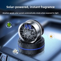Diffuseur de parfum solaire pour voiture, désodorisant longue durée, éliminateur d'odeurs, en plastique et métal