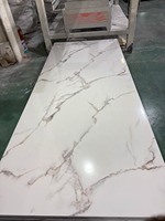 Panneau mural en PVC brillant effet marbre, imperméable, ignifuge et anti-UV, aspect ardoise carbone, pour fond TV et salle de bain moderne
