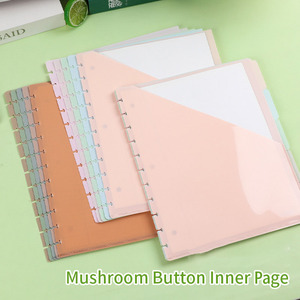 Nấm nút 11-lỗ Loose-Leaf máy tính xách tay refill <span class=keywords><strong>5</strong></span> màu sắc bóng PP một mặt túi tài liệu túi - Product Image 2