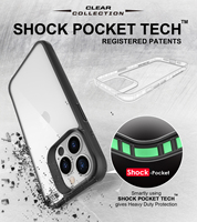 Funda Transparente HD Antigolpes para iPhone 17 16 15 13 12 Pro Max, Carcasa Trasera de TPU y PC para iPhone 16 15 Plus