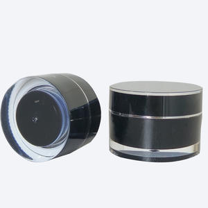 Conteneurs à double paroi populaires <span class=keywords><strong>de</strong></span> petite taille 10 ml 15 ml 30 ml en plastique acrylique noir brillant, <span class=keywords><strong>pot</strong></span> pour gel UV pour ongles, crème - Product Image 6