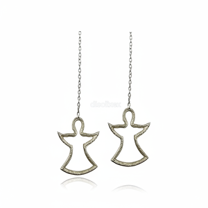 Ángel colgante de Metal con estilo, adornos navideños, decoración decorativa para árboles, celebración festiva, decoración del hogar, regalo de Ángel - Product Image 1