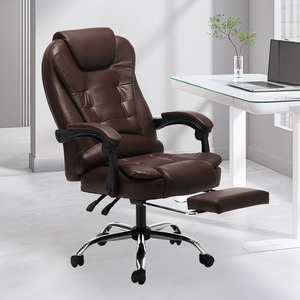Soft Swivel <strong>Chair</strong> With Footrest Office Furniture Executive Recliner Boss <strong>Chairs</strong> Luxury PU Leather Office <strong>Chair</strong> - Product Image 5