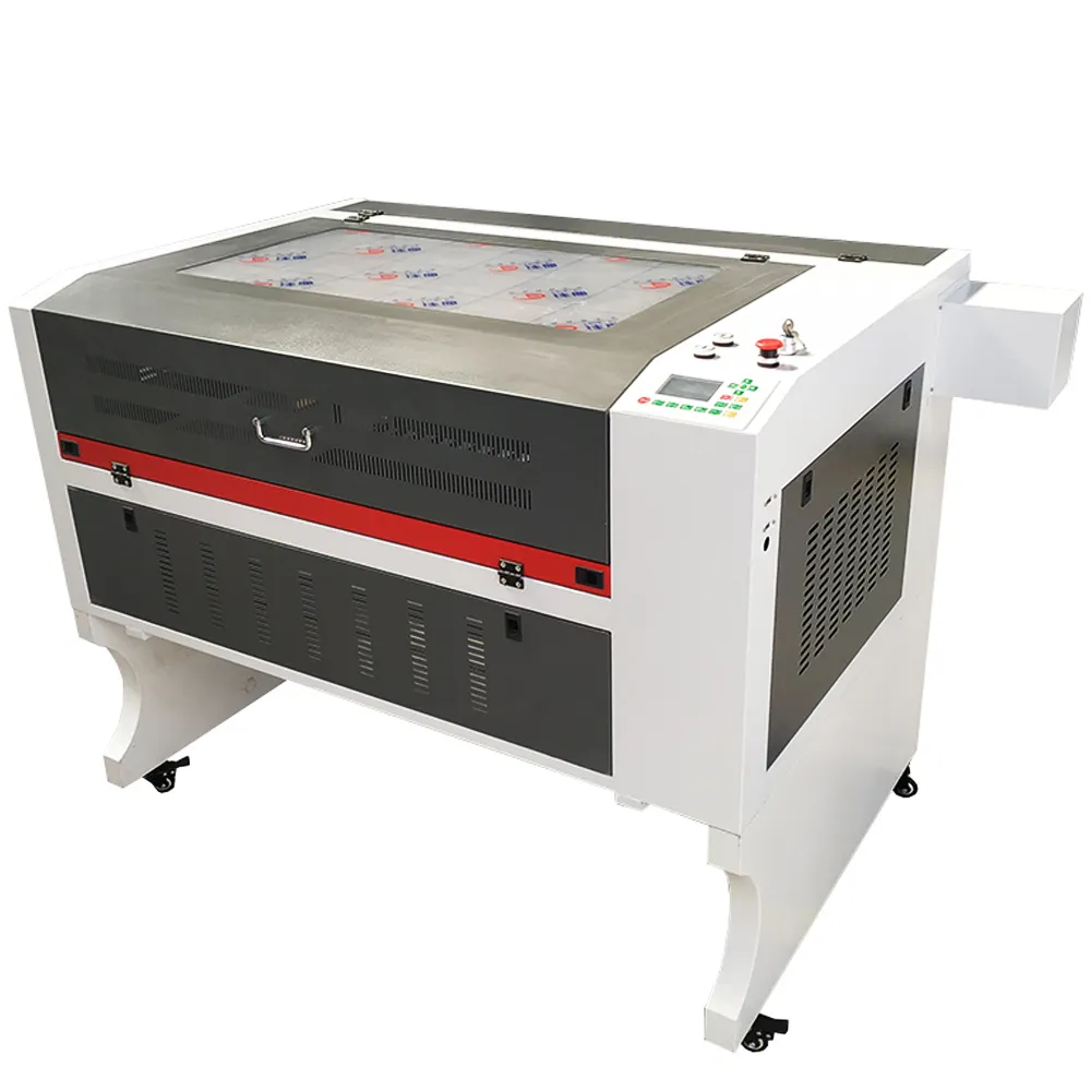 6090 60W80W100W Mini 3d printer wood photo crystal co2 laser engraving machine with reci laser tube free shipping ruida system
