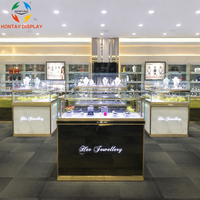Kiosque à bijoux personnalisé de luxe avec éclairage LED, verre trempé et aluminium robuste pour l'affichage commercial dans les centres commerciaux